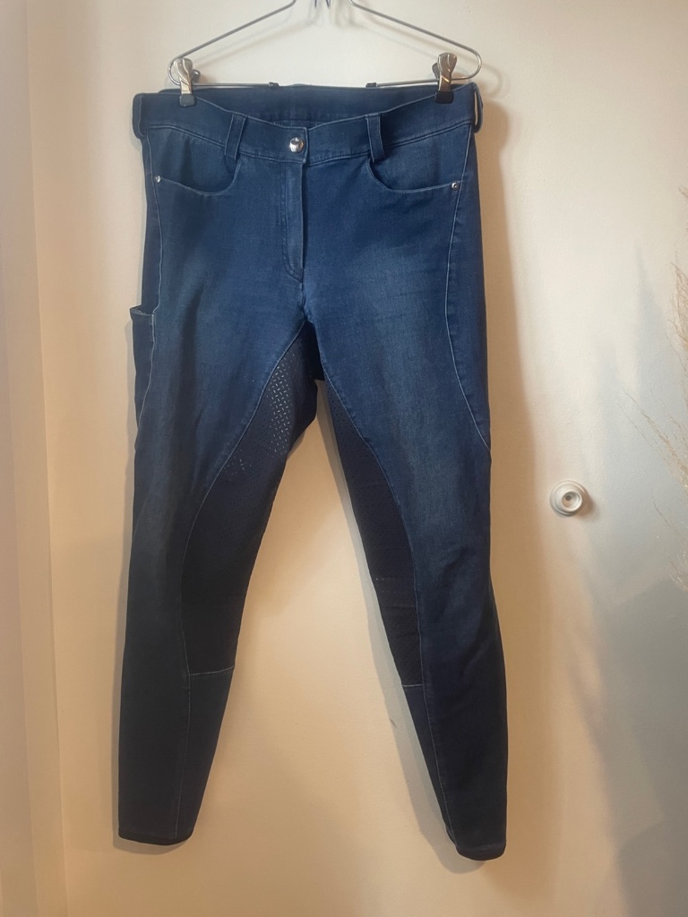 Pikeur Dark Indigo Denim Riding Full Seat Breeches Pants Sz 32L B129